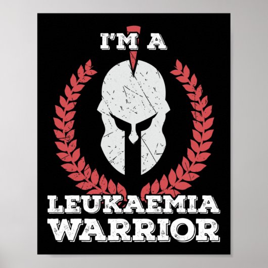 Ik ben een Leukemia Warrior Leukemia Awareness Poster (Voorkant)