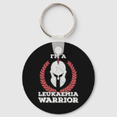 Ik ben een Leukemia Warrior Leukemia Awareness Sleutelhanger (Voorkant)