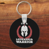 Ik ben een Leukemia Warrior Leukemia Awareness Sleutelhanger (Voorkant)