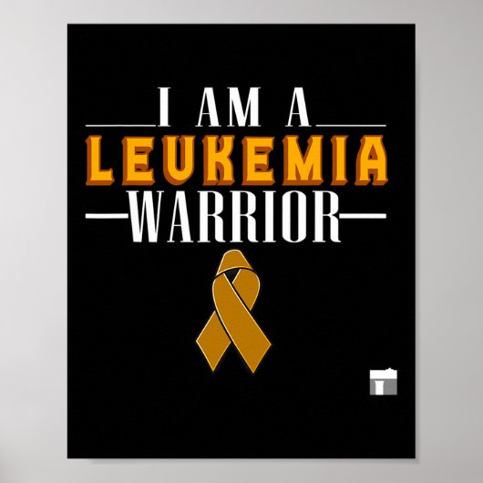 Ik ben een leukemie-aanhanger van bloedkanker poster (Voorkant)