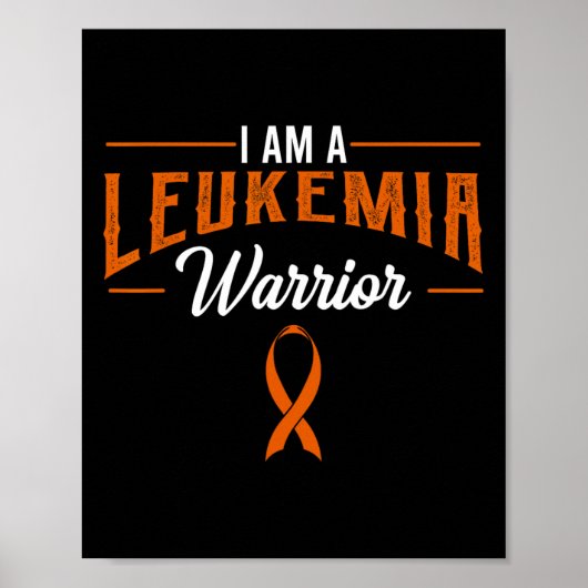 Ik ben een leukemie-aanhanger van bloedkanker poster (Voorkant)