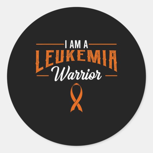 Ik ben een leukemie-aanhanger van bloedkanker ronde sticker (Voorkant)
