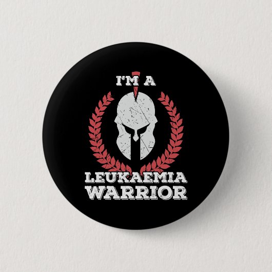 Ik ben een Leukemie Warrior Leukemie Awareness Ronde Button 5,7 Cm (Voorkant)
