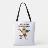 IK BEN EEN LEVENDE KIDNEY DONOR-CANVAS TAS (Achterkant)