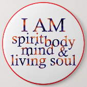 Ik ben een levende ziel Ik Eng I Ronde Button 6,0 Cm (Voorkant)