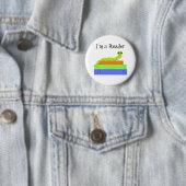 Ik ben een lezer, boekenwurm ronde button 5,7 cm (In situ)