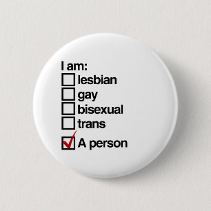 Ik ben een LGBT persoon Ronde Button 5,7 Cm