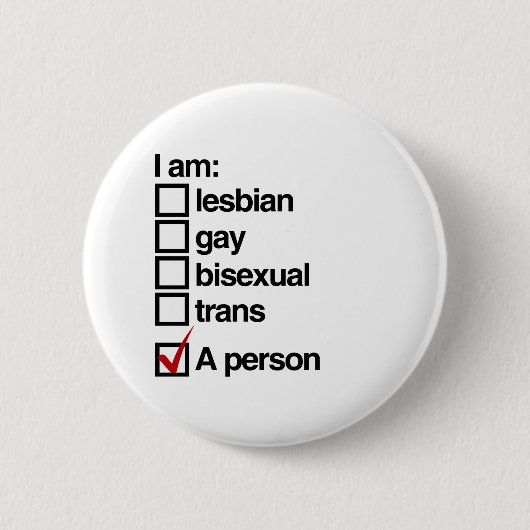 Ik ben een LGBT persoon Ronde Button 5,7 Cm (Voorkant)