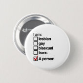Ik ben een LGBT persoon Ronde Button 5,7 Cm (Voorkant /achterkant)