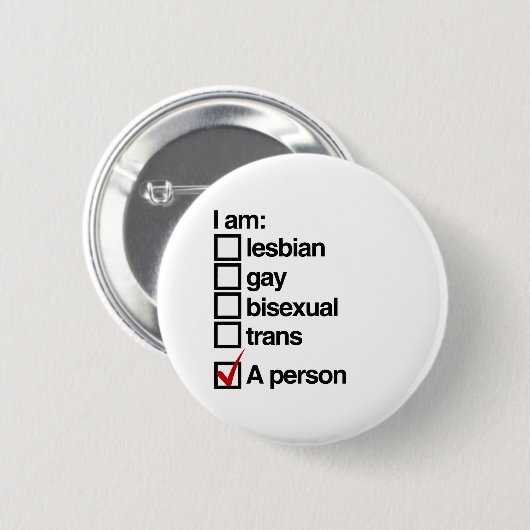 Ik ben een LGBT persoon Ronde Button 5,7 Cm (Voorkant /achterkant)