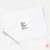 Ik ben een LHBT-persoon Vierkante Sticker (Envelop)