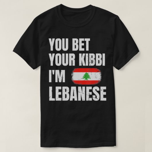 Ik ben een libanese prijsopgave voor een Proud. T-shirt (Design voorkant)