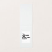 IK BEN EEN LICENTIEVERZEKERINGSAGENENT VOOR LEVENS VISITEKAARTJE (Buitenkant ongevouwen)