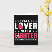 Ik ben een liefhebber, geen vechter - grappig boks kaart (Gele Bloem)