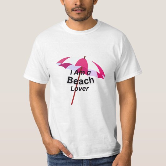 Ik ben een liefhebber van het strand t-shirt (Voorkant)