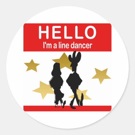 Ik ben een lijndanser ronde sticker (Voorkant)