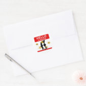 Ik ben een lijndanser ronde sticker (Envelop)
