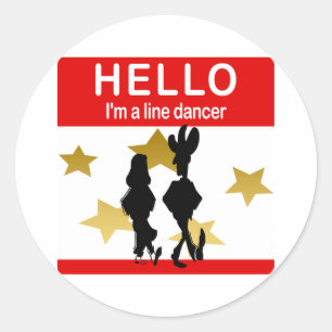 Ik ben een lijndanser ronde sticker