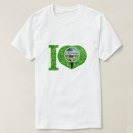 Ik ben een lijst met golfgroene foto, je eigen cre t-shirt (Design voorkant)