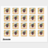 Ik ben een lil repot vierkante sticker (Vel)