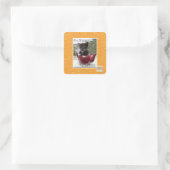 Ik ben een lil repot vierkante sticker (Tas)