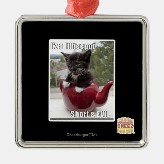 Ik ben een lil teepot metalen ornament (Voorkant)