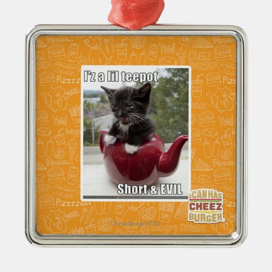 Ik ben een lil teepot metalen ornament (Voorkant)