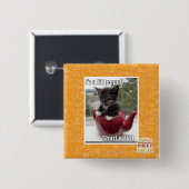 Ik ben een lil teepot vierkante button 5,1 cm (Voorkant /achterkant)