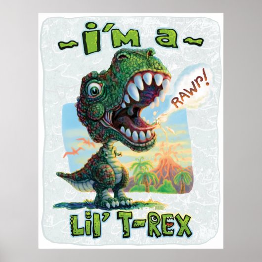 Ik ben een Lil'T Rex. Poster (Voorkant)