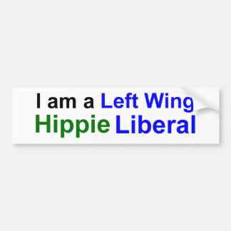 Ik ben een linkse Wing Hippie Liberal Bumpersticke Bumpersticker