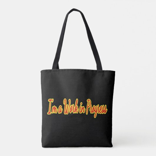 Ik ben een lopend werk tote bag (Achterkant)