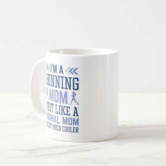 Ik ben een lopende moeder koffiemok (Voorkant links)
