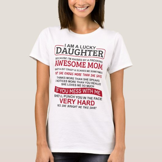 Ik ben een Lucky Daughter T-shirt (Voorkant)