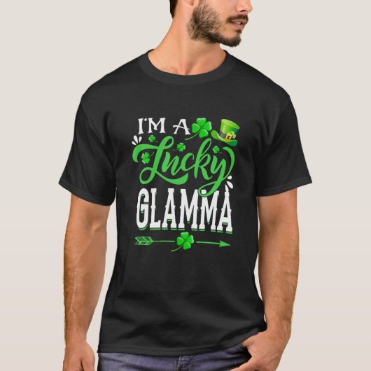 Ik ben een Lucky Glamma Shamrock St Patrick's Day  T-shirt (Voorkant)