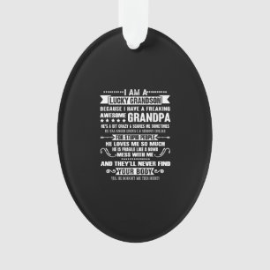 Ik ben een Lucky Grandson omdat ik opa heb Geweldi Ornament