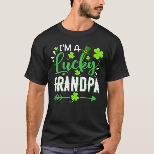 Ik ben een Lucky opa Shamrock Top Hat St Patrick's (Voorkant)
