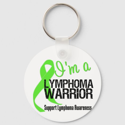 Ik ben een Lymphoma Warrior Sleutelhanger (Voorkant)