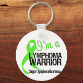 Ik ben een Lymphoma Warrior Sleutelhanger (Voorkant)