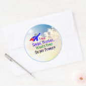 Ik ben een maatschappelijk werker. Wat is je super Ronde Sticker (Envelop)