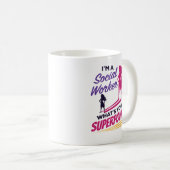 Ik ben een maatschappelijk werker wat je Superpowe Koffiemok (Voorkant rechts)