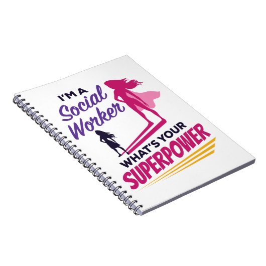 Ik ben een maatschappelijk werker wat je Superpowe Notitieboek (Rechterzijde)