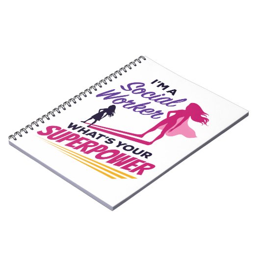 Ik ben een maatschappelijk werker wat je Superpowe Notitieboek (Linkerzijde)