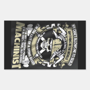 Ik ben een Machinist Rechthoekige Sticker