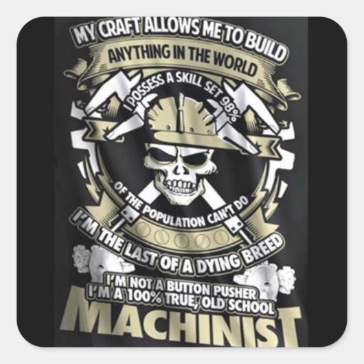 Ik ben een Machinist Sticker (Voorkant)