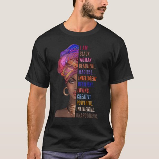 Ik ben een machtige zwarte vrouw, sterke zwarte Af T-shirt (Voorkant)