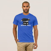 "Ik ben een magisch man" met goochelaars pet. T-shirt (Voorkant volledig)