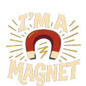 Ik ben een magneet Tshirt - Grappige Retro Graphic