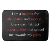 Ik ben een magneet voor overvloed en succes badmat (Voorkant)