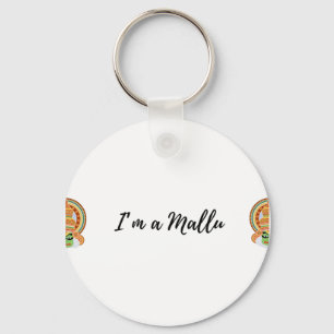 Ik ben een mallu premium gelaatsmasker klassieke r sleutelhanger