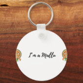 Ik ben een mallu premium gelaatsmasker klassieke r sleutelhanger (Voorkant)